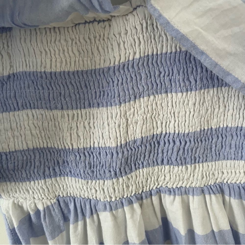 Lulus Blue White Striped Off Shoulder Mini Dress XS Summer - Picture 10 of 16